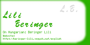 lili beringer business card